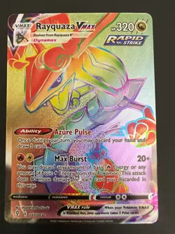 Rayquaza VMAX 217/203 Pokemon TCG Evolving Skies Secret Rare Rainbow Rare NM - Image 1