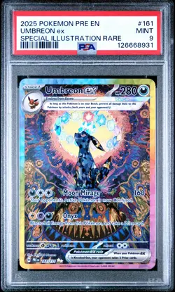 2025 POKEMON PRE EN-SPECIAL ILLUSTRATION RARE #161 UMBREON EX PSA 9 - Image 1