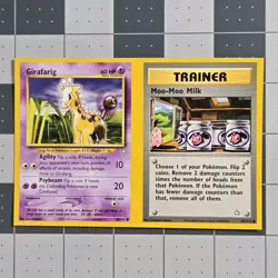 Pokemon Uncut Sheet NFC Miscut Error Girafarig Moo Moo Milk Neo Genesis Cards - Image 5