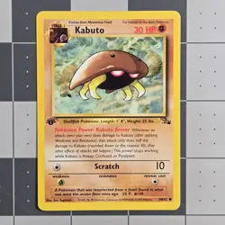 Kabuto 1st Edition Fossil Pokemon Card LP Condition 50/62 - Image 5
