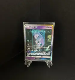 Rare Mewtwo GX 082/072 Shining Legends Full Alt Art SR Korean Card Used - Image 1