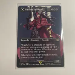 MTG Vincent Valentine Borderless Card Final Fantasy Regular - Image 1