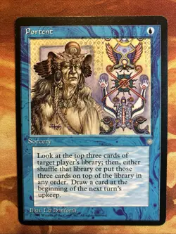 MTG 4 x Portent Ice Age Lightly Played Condition Blue Vintage!!! - Image 2