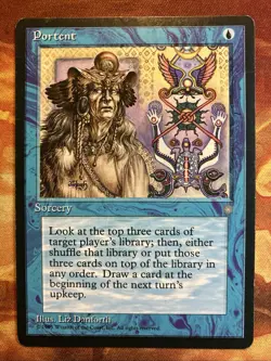 MTG 4 x Portent Ice Age Lightly Played Condition Blue Vintage!!! - Image 4