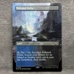 MTG Polluted Delta (Borderless) - Modern Horizons 3 (MH3) #356 Non-Foil NM Magic - Image 1
