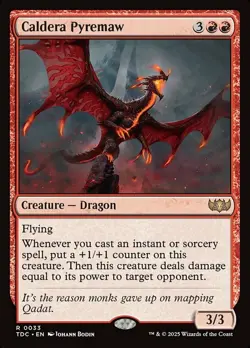 Mint/Near-Mint, English - 1 x MTG Caldera Pyremaw Commander: Tarkir: Dragonstorm - Image 1
