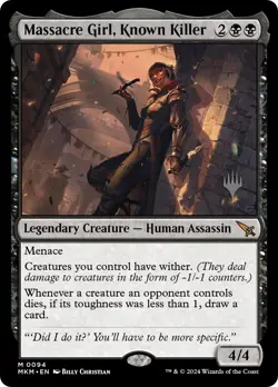 MTG Massacre Girl, Known Killer - 94 / English / Lightly Played - Image 1