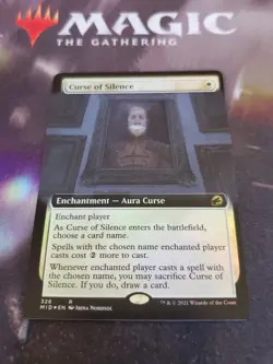 Mtg. Curse of Silence. Foil Extended Art. Innistrad: Midnight Hunt. Nm - Image 1