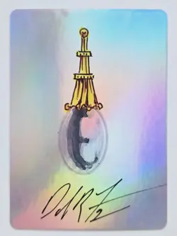 Hand-drawn style MOX Set 01 Foil-Altered Art Custom MTG Artifact Mox Pearl Ruby - Image 3