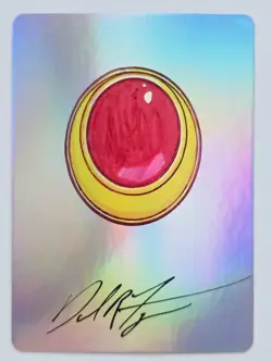 Hand-drawn style MOX Set 01 Foil-Altered Art Custom MTG Artifact Mox Pearl Ruby - Image 5