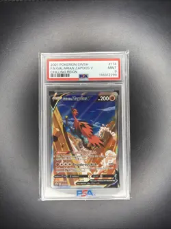 2021 POKEMON SWORD & SHIELD CHILLING REIGN #174 FULL ART/GALARIAN ZAPDOS V PSA 9 - Image 1