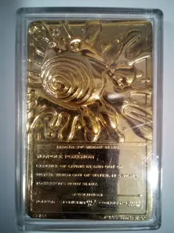 Pokemon 23K Gold Plated Poliwhirl Trading Card 1999 Burger King w/ COA RARE OOP - Image 2