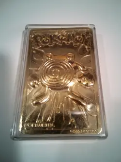 Pokemon 23K Gold Plated Poliwhirl Trading Card 1999 Burger King w/ COA RARE OOP - Image 5