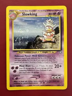 Slowking 14/111 Holo Rare Neo Genesis Pokemon Card MP No Creases - Image 1