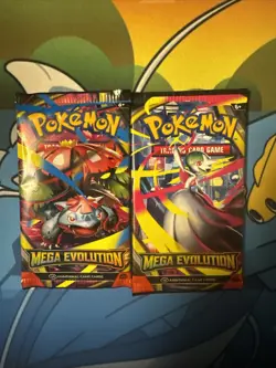 Pokemon Mega Evolution Booster Packs 2 Factory Sealed Packs - Image 1