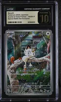 CGC PRISTINE 10 - Meowth 192/SV-P - Pokemon Generations Japanese Promo - Image 1