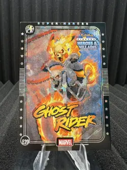 Ghost Rider (Pikachu) #E20 - Silver Holo -Heros & Villains Flash Edition Pokemon - Image 1