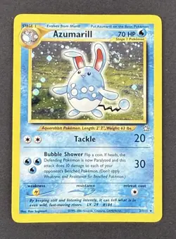 Azumarill 2/111 Neo Genesis Holo Rare Vintage 2000 Pokemon TCG *Swirl* See Pics - Image 1