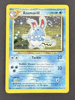 Azumarill 2/111 Neo Genesis Holo Rare Vintage 2000 Pokemon TCG *Swirl* See Pics - Image 2
