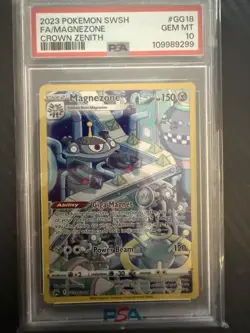 Pokemon TCG Magnezone GG18/GG70 Crown Zenith Full Art Ultra Rare Holo PSA 10 GM - Image 2