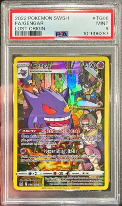 2022 Pokemon Lost Origin FA Gengar Trainer Gallery TG06/TG30 PSA 9 Mint - Image 1