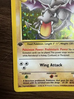 Aerodactyl - 1st Edition Holo - Pokemon Card - Fossil Set 1999 - Image 4