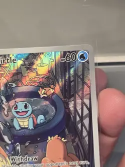 Squirtle 148/142 Sv07: Stellar Crown Illustration Rare NM Pokemon TCG IR - Image 3