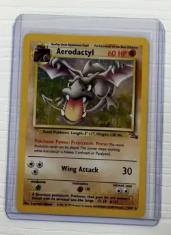 Aerodactyl Pokemon TCG 1/62 Fossil Set Vintage Holo Rare Card WOTC 1999 S3 - Image 1