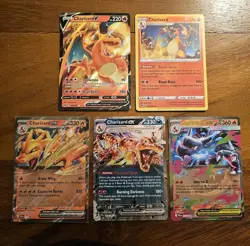 Pokemon Charizard 5 Card Lot (Charizard V, Mega Charizard X Ex, Promo, More) - Image 1
