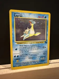 Pokemon TCG Lapras Holo Unlimited Fossil Card 10/62 WOTC MP Vintage Rare - Image 2