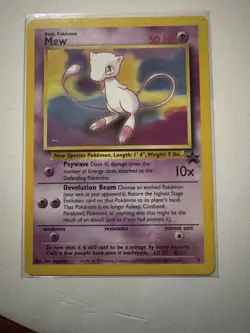 LP Pokemon Card - Mew #8 WoTC Black Star Promo - Image 1
