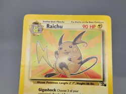 Pokemon Raichu 29/62 Unlimited Fossil Rare HP - Image 3