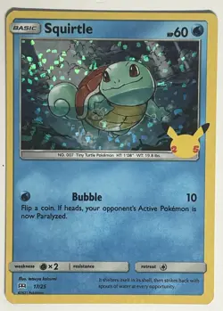 Squirtle 17/25 Pokemon 25th Anniversary McDonalds Promo Holo TCG - Image 1