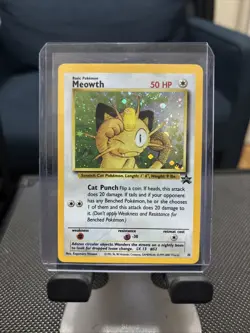 Pokemon TCG Meowth Black Star Promos Holo Card Wizards Black Star Promos 10 - Image 1