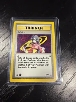 Vintage Pokemon TCG Gym Challenge - Sabrina 1st Edition Holo Rare - Near Mint - Image 1