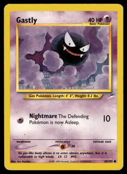 Pokemon TCG | Neo Destiny | Gastly | 65/105 | MP #2 - Image 1
