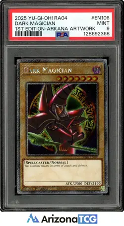 Yu-Gi-Oh! 2025 Dark Magician RA04-EN106 Arkana Artwork RA04 1st Edition PSA 9 - Image 1