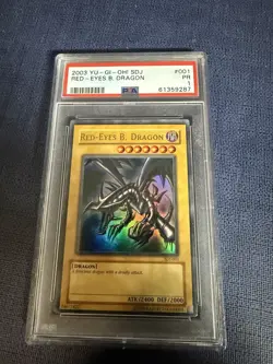 Yu-Gi-Oh 2003 Red-Eyes B Dragon SDJ-001 PSA 1 Vintage Card - Image 1