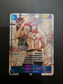 Portgas D Ace OP13-119 Secret Rare Alternate Art One Piece Card English Carrying - Image 1