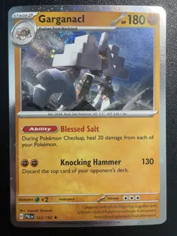 Garganacl 123/193 2x SWIRLS! Blister Exclusives Cosmos Holo NM Pokemon Card 2023 - Image 1