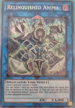 Relinquished Anima BROL-EN087 Secret Rare 1st Edition YuGiOh TCG Card - Image 1