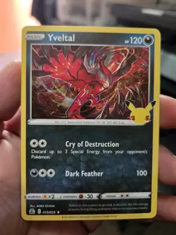 Yveltal # 019/025 Holo Rare 2021 Pokemon Card Celebrations 25th Anniversary NM - Image 1