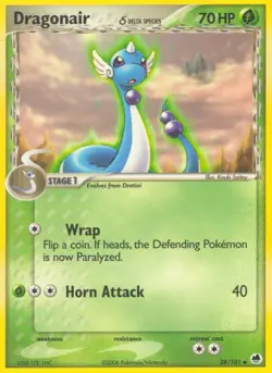 Dragonair (Delta Species) 28/101 Uncommon Dragon Frontiers Pokemon Card - Image 1