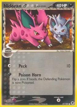 Nidoran M (Delta Species) 57/101 Common Dragon Frontiers Pokemon Card - Image 1