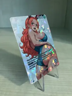 Nami Leader One Piece Card Full Art Shatter Glass Holo - Image 2