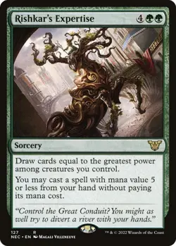 🔥MTG Rishkar's Expertise - Commander: Kamigawa: Neon Dynasty (NEC) NEAR MINT🔥 - Image 1