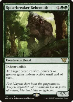 🔥MTG Spearbreaker Behemoth - Commander: Kamigawa: Neon Dynasty (NEC) NM🔥 - Image 1