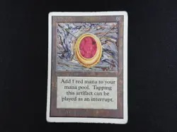 Mox Ruby HP/POOR [Unlimited Edition] No Ink No Creases Mtg Magic Free Tracking! - Image 1