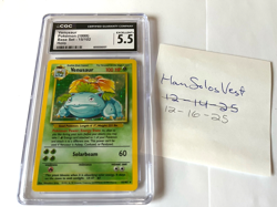 1999 Pokemon Venusaur Base Set Unlimited Holo 15/102 CGC 5.5 - Image 1