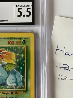 1999 Pokemon Venusaur Base Set Unlimited Holo 15/102 CGC 5.5 - Image 5
